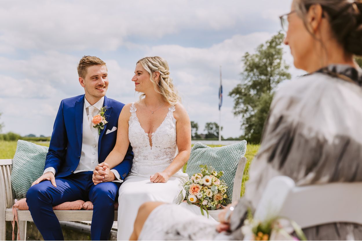 Slotmoment van de bruiloftsdag van Bruiloft op de Pollepleats